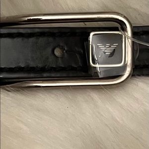 Emporio Armani Patent Leather Double Strap Belt